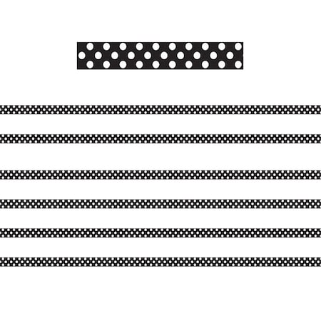 Ashley Productions Mini Magnetic Magi-Strips, Black with White Dots, 144PK 11053